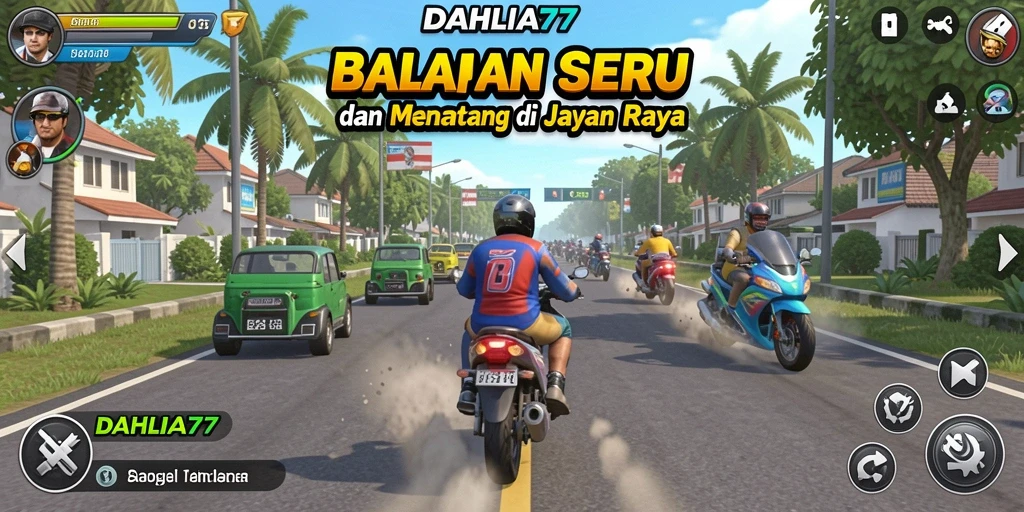 Gameplay seru dengan mobil balap yang keren di DAHLIA77.