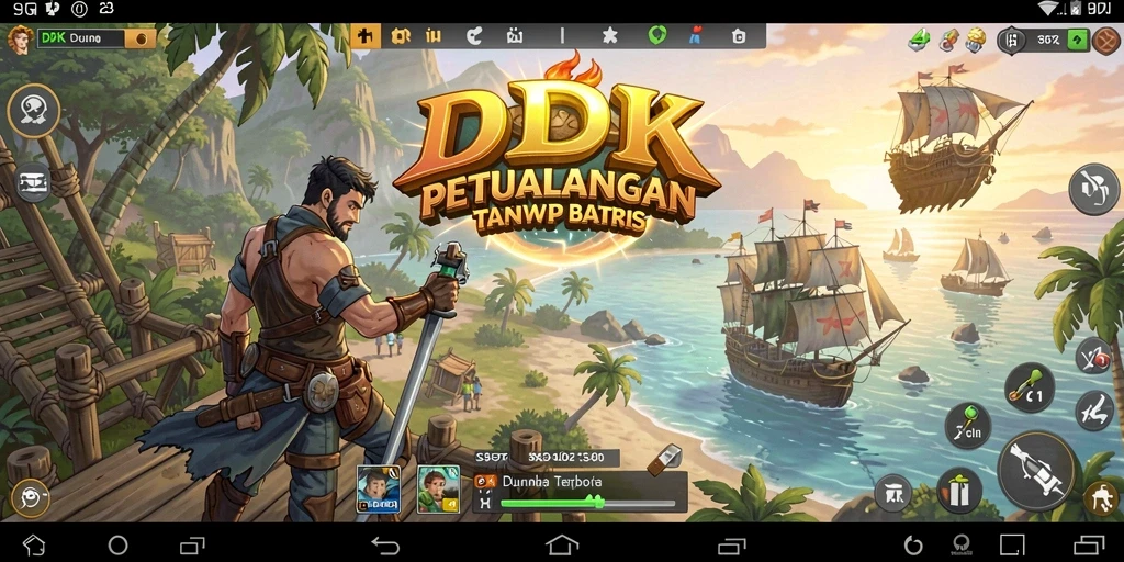Screenshot gameplay DKK menampilkan eksplorasi dunia terbuka yang mendalam.