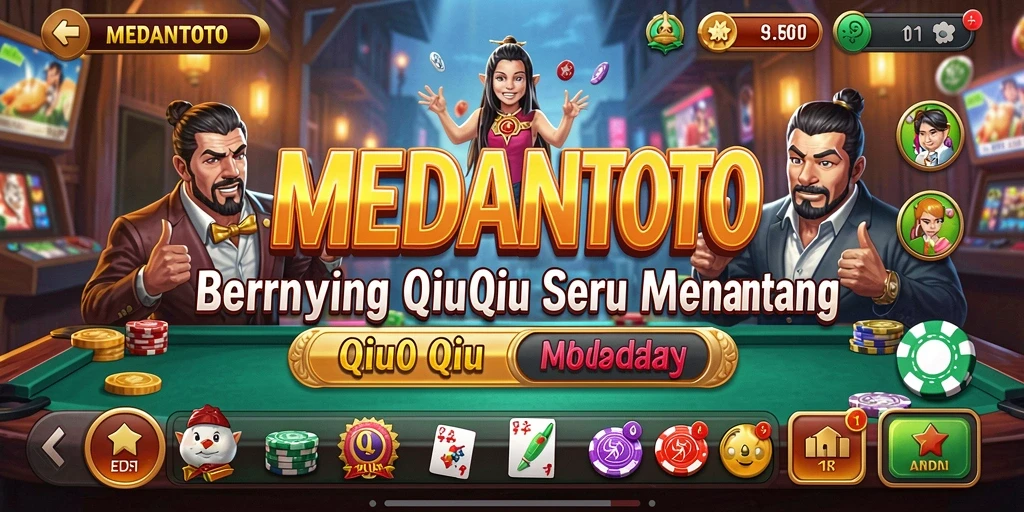Tangkapan layar gameplay MEDANTOTO dengan tampilan QiuQiu yang menarik.