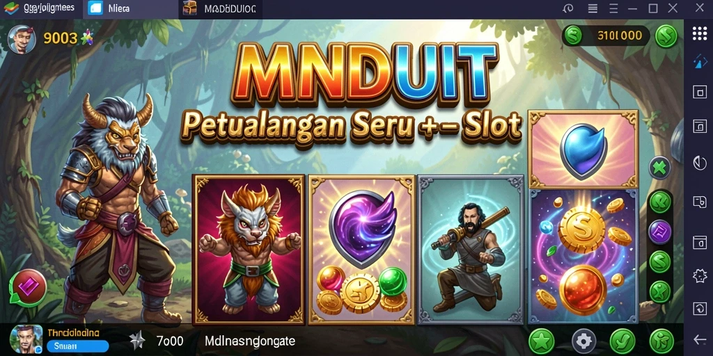 Tampilan menarik dari gameplay MNDUIT yang penuh aksi