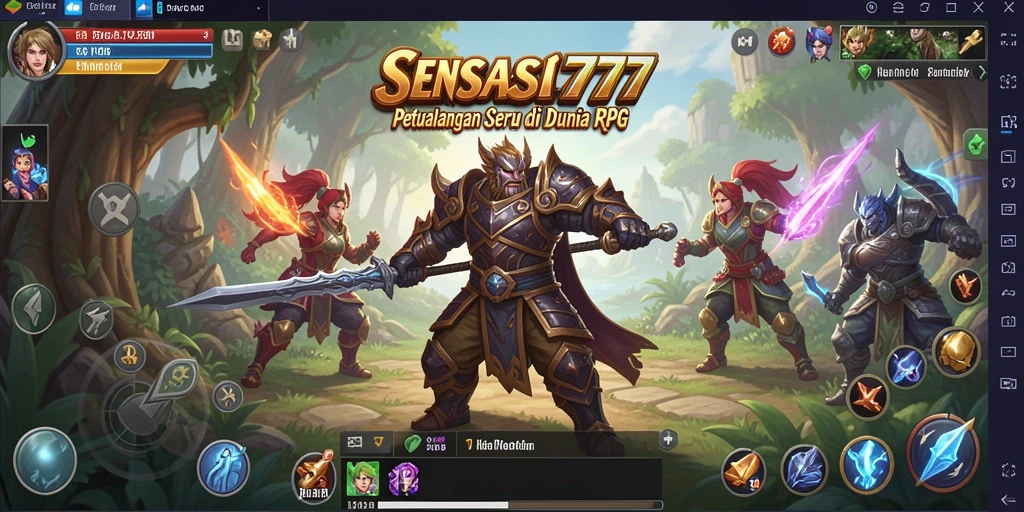 Tampilan menawan dari gameplay RPG SENSASI777 yang epik.