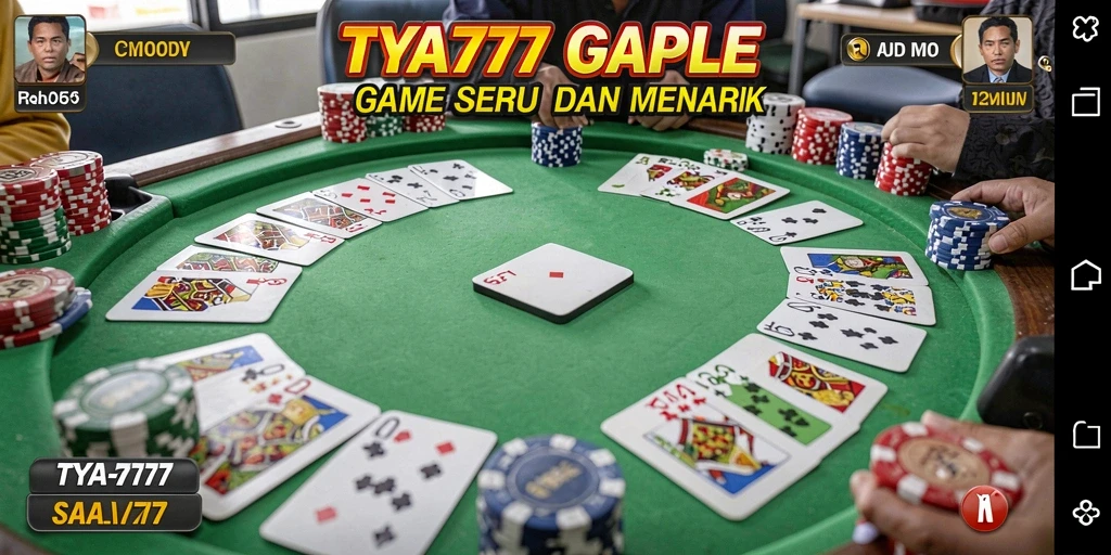 Gameplay interaktif dan seru dari TYA777 yang membuat bermain Gaple semakin menarik.